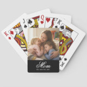 Aangepaste foto Moeder Est Jaar Minimalistisch Pokerkaarten (Achterkant)