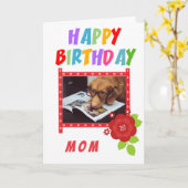 Aangepaste foto Moeder Verjaardag Kaart (Gele Bloem)