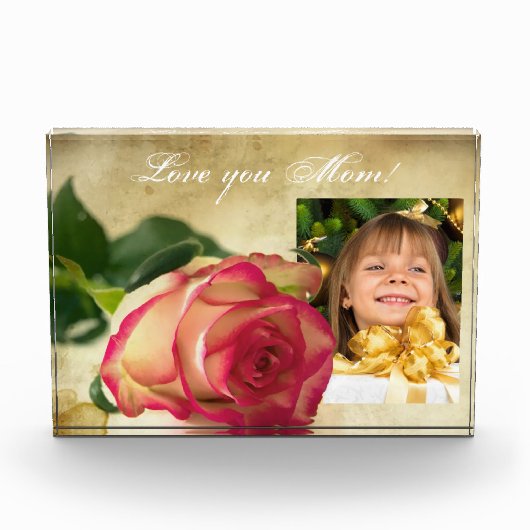 Aangepaste foto, Moederdag Acrylcadeau Fotoblokken (Voorkant)