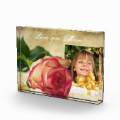 Aangepaste foto, Moederdag Acrylcadeau Fotoblokken (Rechts)