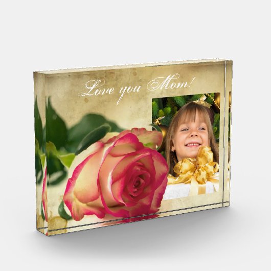 Aangepaste foto, Moederdag Acrylcadeau Fotoblokken (Links)