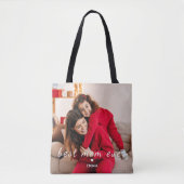 Aangepaste foto Moederdag Beste moeder ooit typogr Tote Bag (Voorkant)