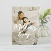 Aangepaste foto Moederdag hou van je mam Kaart (Staand voorkant)