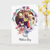 Aangepaste foto-Moederdag Kaart (Gele Bloem)