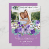 Aangepaste foto-Moederdag op maat Feestdagenkaart (Voorkant / Achterkant)