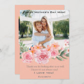 Aangepaste foto-Moederdag op maat Feestdagenkaart (Voorkant / Achterkant)