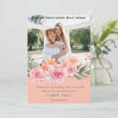 Aangepaste foto-Moederdag op maat Feestdagenkaart (Staand voorkant)