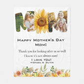 Aangepaste foto-Moederdag op maat Fleece Deken (Voorkant)