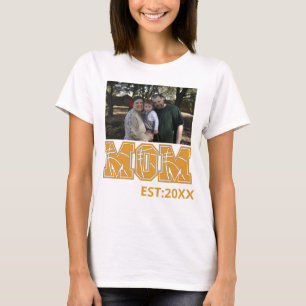 Aangepaste foto-Moederdag Sports Mam Basketball Ma T-shirt