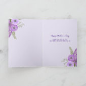 Aangepaste foto "Moederdag" Violet Lavendel Kaart (Binnen)