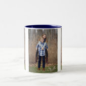 Aangepaste foto-mok - 3 verticale foto's gepersona tweekleurige koffiemok (Center)