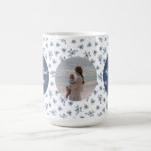 Aangepaste foto Mok met blauwe bloemen | Gepersona (Center)