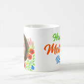 Aangepaste Foto Mok met Floral Design Gift Voor Ma (Center)