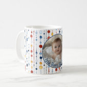 Aangepaste Foto Mok met Kleurrijke Dot Patroon C55 (Voorkant links)