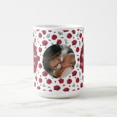 Aangepaste Foto Mok met Rode Bloemen | Moederdag (Center)