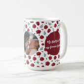 Aangepaste Foto Mok met Rode Bloemen | Moederdag (Voorkant rechts)