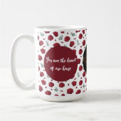 Aangepaste Foto Mok met Rode Bloemen | Moederdag (Links)