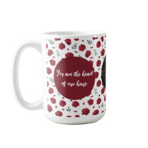 Aangepaste Foto Mok met Rode Bloemen | Moederdag