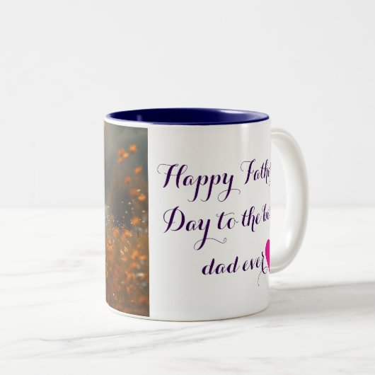 Aangepaste Foto Mok voor Papa - Vaderdag Gift (Voorkant rechts)