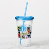 Aangepaste foto Monogram Initiaal Letter gepersona Acryl Drinkbeker (Achterkant)
