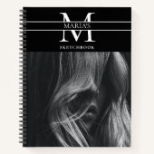 Aangepaste foto monogram kunstenaar schetsboek notitieboek (Voorkant)