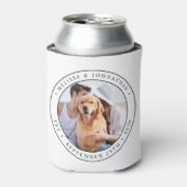 Aangepaste foto Monogram naam Datum bruiloft Blikjeskoeler (Blikje Voorkant)