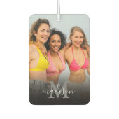 Aangepaste foto Monogram naam Luchtverfrisser (Voorkant)