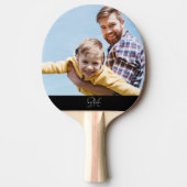 Aangepaste foto-monogram Naam Modern Sportpap Tafeltennisbatje (Voorkant)