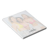 Aangepaste foto Monogram naam Notitieblok (Schuin)