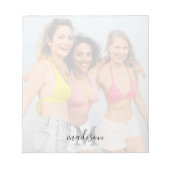 Aangepaste foto Monogram naam Notitieblok (Voorkant)
