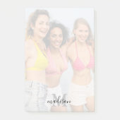 Aangepaste foto Monogram naam Post-it® Notes (Voorkant)