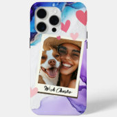 Aangepaste foto Monogram Naam Uw telefoonhoesje Case-Mate iPhone Case (Achterkant)