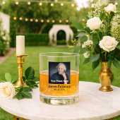 Aangepaste foto Monogram naam Whisky Glas