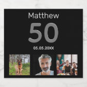 Aangepaste foto-monogram op feestdag bier etiket (Enkel label)