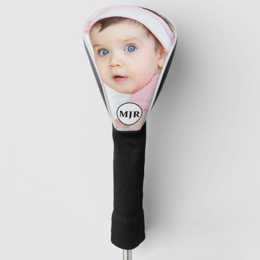 Aangepaste foto | Monogram op maat Golfheadcover (Voorkant)
