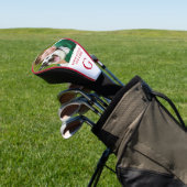 Aangepaste foto Monogramed Foto Persoonlijk Rood Golfheadcover (Insitu)