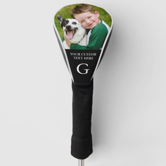 Aangepaste foto Monogrammed Foto gepersonaliseerd Golfheadcover (Voorkant)