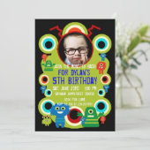 Aangepaste foto-monster van Birthday Party - uitno Kaart (Staand voorkant)