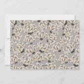 Aangepaste foto mooie grijze botanische elegante feestdagenkaart (Achterkant)