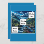 Aangepaste foto Mountain Scene Feestdagenkaart (Voorkant / Achterkant)