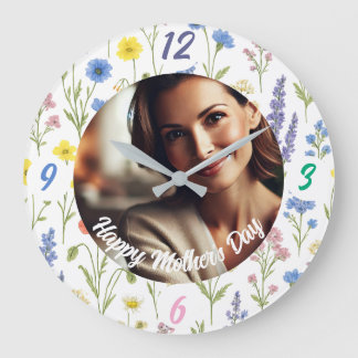 Aangepaste Foto Muur Klok Moederdag Gift