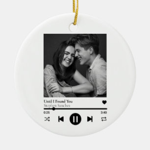 Aangepaste foto muziek afspeellijst keramisch Orna Ornament