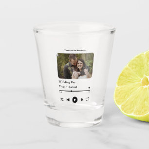 Aangepaste foto-muzieklied-afspeellijst voor koppe shot glas