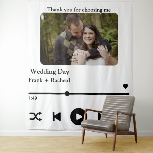 Aangepaste foto-muzieklied-afspeellijst voor koppe wandkleed (In situ)
