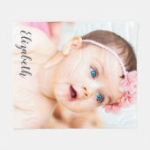 Aangepaste foto | Naam Baby Fleece Deken (Voorkant (Horizontaal))