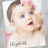 Aangepaste foto | Naam Baby Fleece Deken