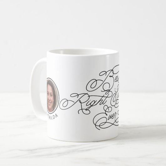 Aangepaste foto & naam Beste rechter veeg ooit Gra Koffiemok (Voorkant links)