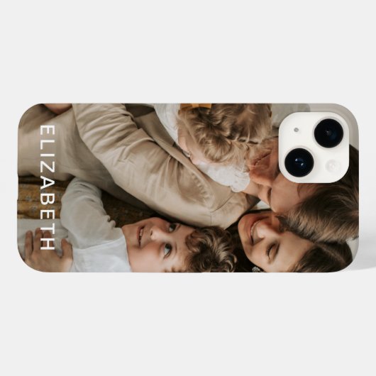 Aangepaste foto-naam Case-Mate iPhone case (Achterkant (horizontaal))