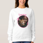 Aangepaste Foto & Naam Cat Lover Sweatshirt (Voorkant)