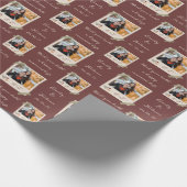 Aangepaste foto/naam/datum-bride en bruidebruidebr cadeaupapier (Hoek)